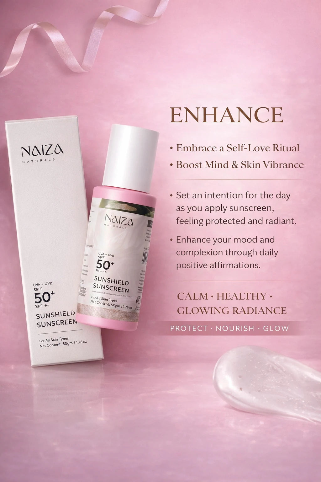 Sunshield Sunscreen UVA+UVB SPF 50 PA+++ | 50gm