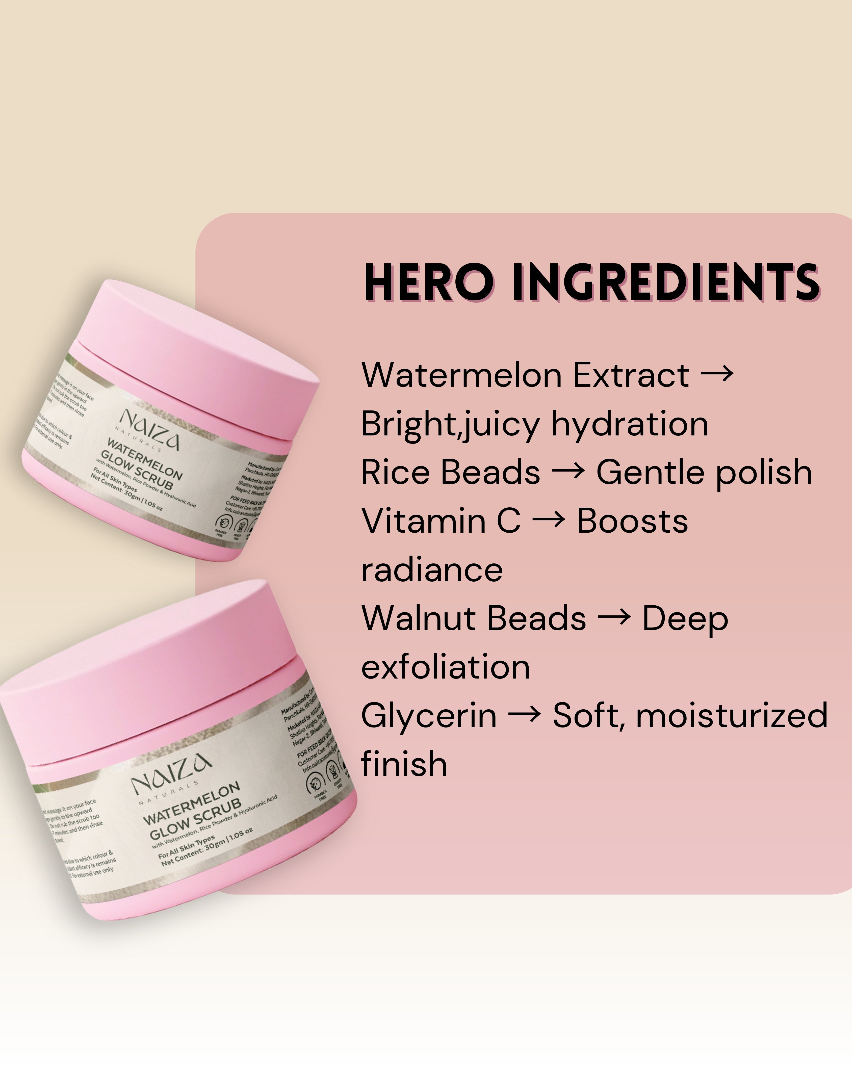 Watermelon Glow Face Scrub | 30gm