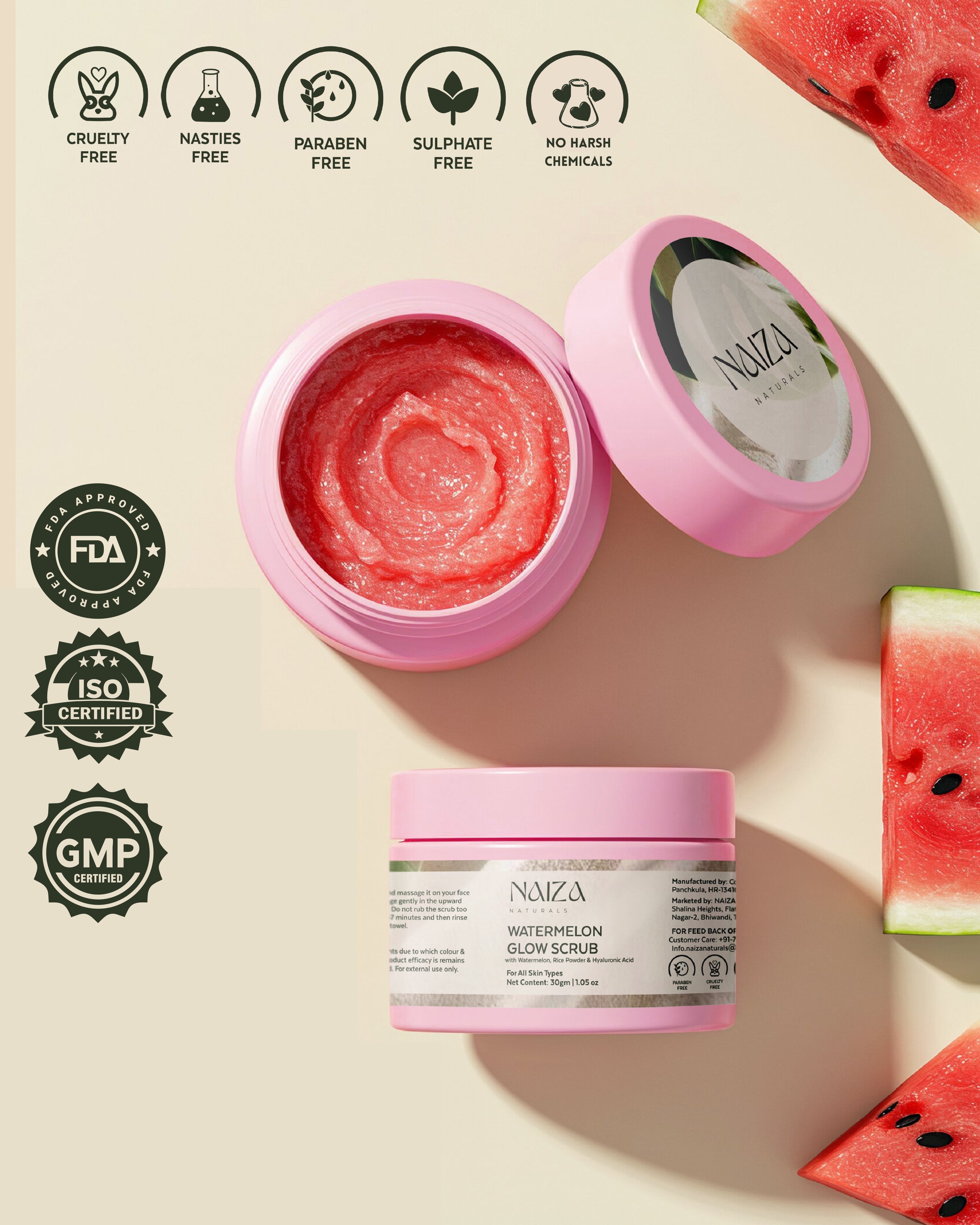 Watermelon Glow Face Scrub | 30gm